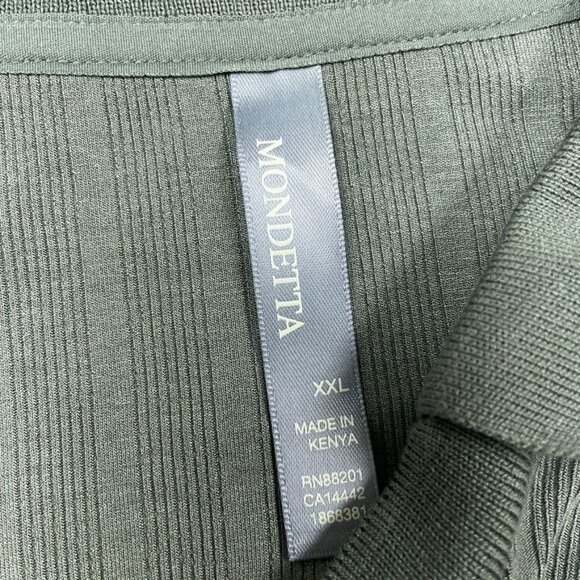 Mondetta Womens Ribbed Polo XXL Tencel Fabric 4-Way Stretch Top a1585 - Picture 2 of 6